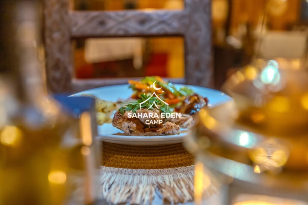 Dining at Sahara Eden Camp